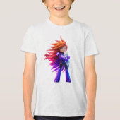 Niedliches Kätzchen Tri-Blend Shirt (Vorderseite)