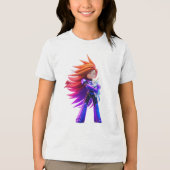 Niedliches Kätzchen Tri-Blend Shirt (Vorderseite)