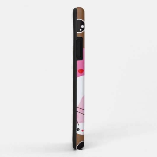 niedliches Kätzchenkatzen-Hintergrundmuster Case-Mate iPhone Hülle (Hinten/Rechts)