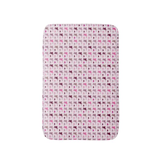 Niedliches Kätzchenmädchenmuster Badematte (Vorderseite Vertikal)