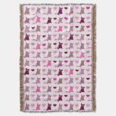 Niedliches Kätzchenmädchenmuster Decke (Vorderseite Vertikal)