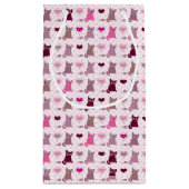 Niedliches Kätzchenmädchenmuster Kleine Geschenktüte (Rückseite)