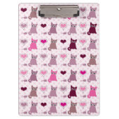 Niedliches Kätzchenmädchenmuster Klemmbrett (Vorderseite)