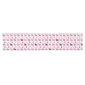 Niedliches Kätzchenmädchenmuster Kurzer Tischläufer (Horizontal)