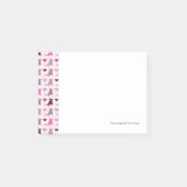 Niedliches Kätzchenmädchenmuster Post-it Klebezettel (Vorderseite)