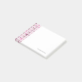 Niedliches Kätzchenmädchenmuster Post-it Klebezettel (angewinkelt)