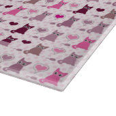 Niedliches Kätzchenmädchenmuster Schneidebrett (Ecke)