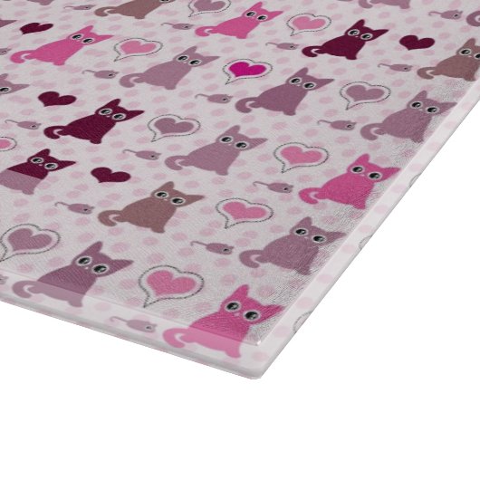 Niedliches Kätzchenmädchenmuster Schneidebrett (Ecke)