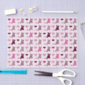 Niedliches Kätzchenmädchenmuster Seidenpapier (Handwerk)