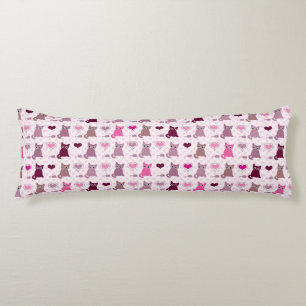 Niedliches Kätzchenmädchenmuster Seitenschläferkissen