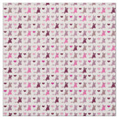 Niedliches Kätzchenmädchenmuster Stoff (Muster)