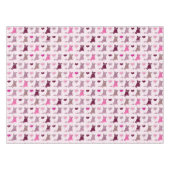 Niedliches Kätzchenmädchenmuster Tischdecke (Vorderseite (Horizontal))