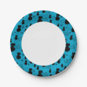 Niedliches Kätzchenmuster Pappteller (Vorderseite)