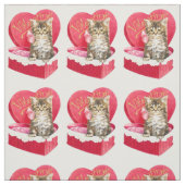 Niedliches Kätzchenvalentin Stoff (Muster)