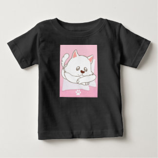 Niedliches Katzen-Druck-Baby-T-Shirt Baby T-shirt