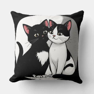 🐱 Niedliches Katzen-Duo Gemütlicher Heimstil Lieb Kissen