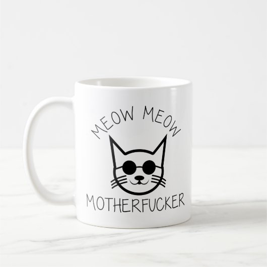 Niedliches Katzen-GeschenkMeowMeow Motherf ***** Kaffeetasse (Links)