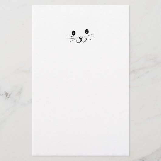 Niedliches Katzen-Gesicht Briefpapier (Vorderseite)