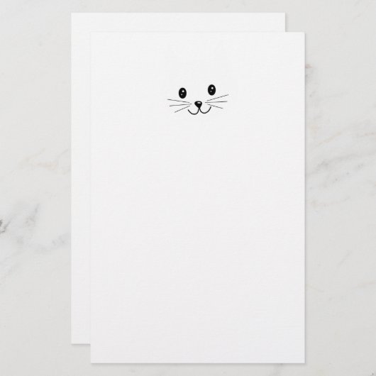 Niedliches Katzen-Gesicht Briefpapier (Vorne/Hinten)