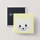 Niedliches Katzen-Gesicht Button (Vorne & Hinten)