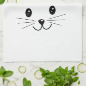 Niedliches Katzen-Gesicht Geschirrtuch (Gefaltet)
