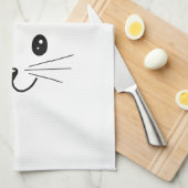 Niedliches Katzen-Gesicht Geschirrtuch (Viertel Falte)