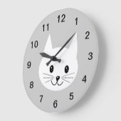 Niedliches Katzen-Gesicht. Große Wanduhr (Winkel)