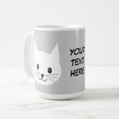 Niedliches Katzen-Gesicht. Kaffeetasse (Vorderseite Links)