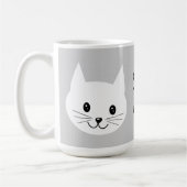 Niedliches Katzen-Gesicht. Kaffeetasse (Links)