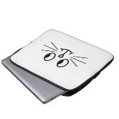 Niedliches Katzen-Gesicht Laptopschutzhülle (Vorne Knopf)