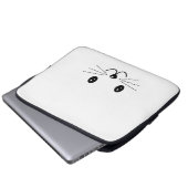 Niedliches Katzen-Gesicht Laptopschutzhülle (Vorne Knopf)