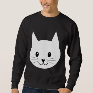Niedliches Katzen-Gesicht Sweatshirt