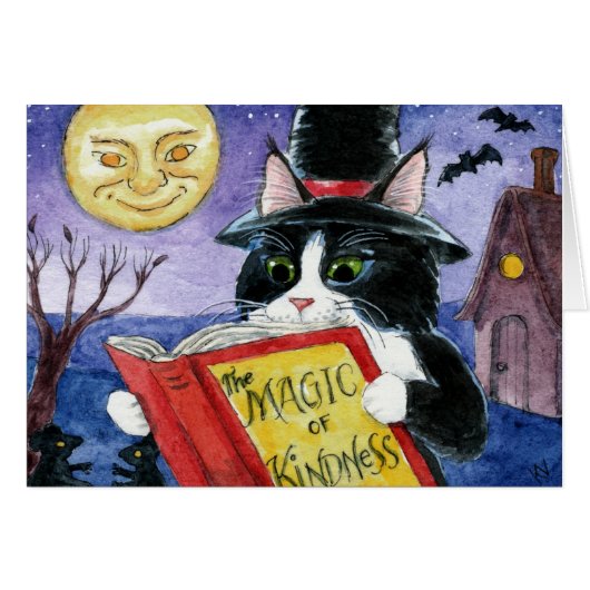 Niedliches Katzen-Halloween-Hexenmäuse (Vorderseite (Horizontal))