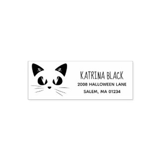 Niedliches Katzen-Individuelle Name-Etikett für Ki Permastempel