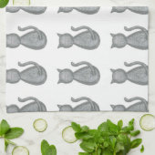 Niedliches Katzen-Küchen-Geschirrtuch Handtuch (Gefaltet)