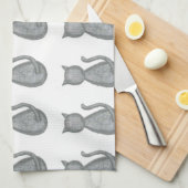 Niedliches Katzen-Küchen-Geschirrtuch Handtuch (Viertel Falte)