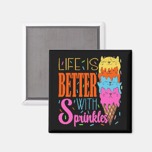 Niedliches Katzen Leben ist besser mit Sprinklen K Magnet
