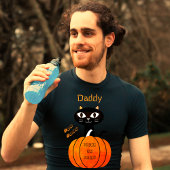 Niedliches Katzen-Matching Familienschwarz & Orang T-Shirt