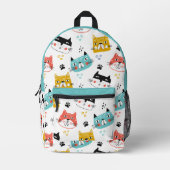 Niedliches Katzen-Muster Bedruckter Rucksack (Vorderseite)