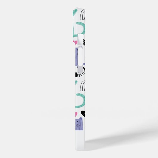 Niedliches Katzen Muster Case-Mate iPhone Hülle (Rückseite / Links)