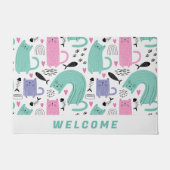 Niedliches Katzen Muster Fußmatte (Vorderseite)