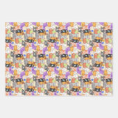Niedliches Katzen-Muster Geschenkpapier Set (Vorderseite 3)