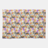 Niedliches Katzen-Muster Geschirrtuch (Horizontal)