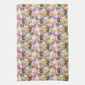 Niedliches Katzen-Muster Geschirrtuch (Vertikal)