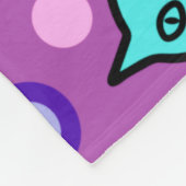 Niedliches Katzen Muster in Violett, kleines Fleec Fleecedecke (Ecke)