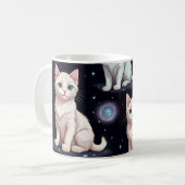 Niedliches Katzen Muster Kaffeetasse (Vorderseite Links)