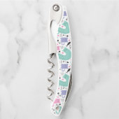 Niedliches Katzen Muster Kellnermesser (Vorderseite)