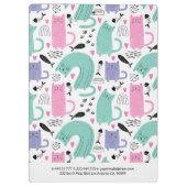 Niedliches Katzen Muster Klemmbrett (Rückseite)