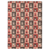 Niedliches Katzen-Muster Klemmbrett (Rückseite)