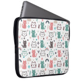 Niedliches Katzen Muster Laptopschutzhülle (Vorne Rechts)
